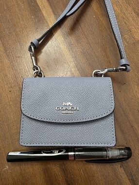 Coach Small Crossbody Cardholder Wallet in Light Blue